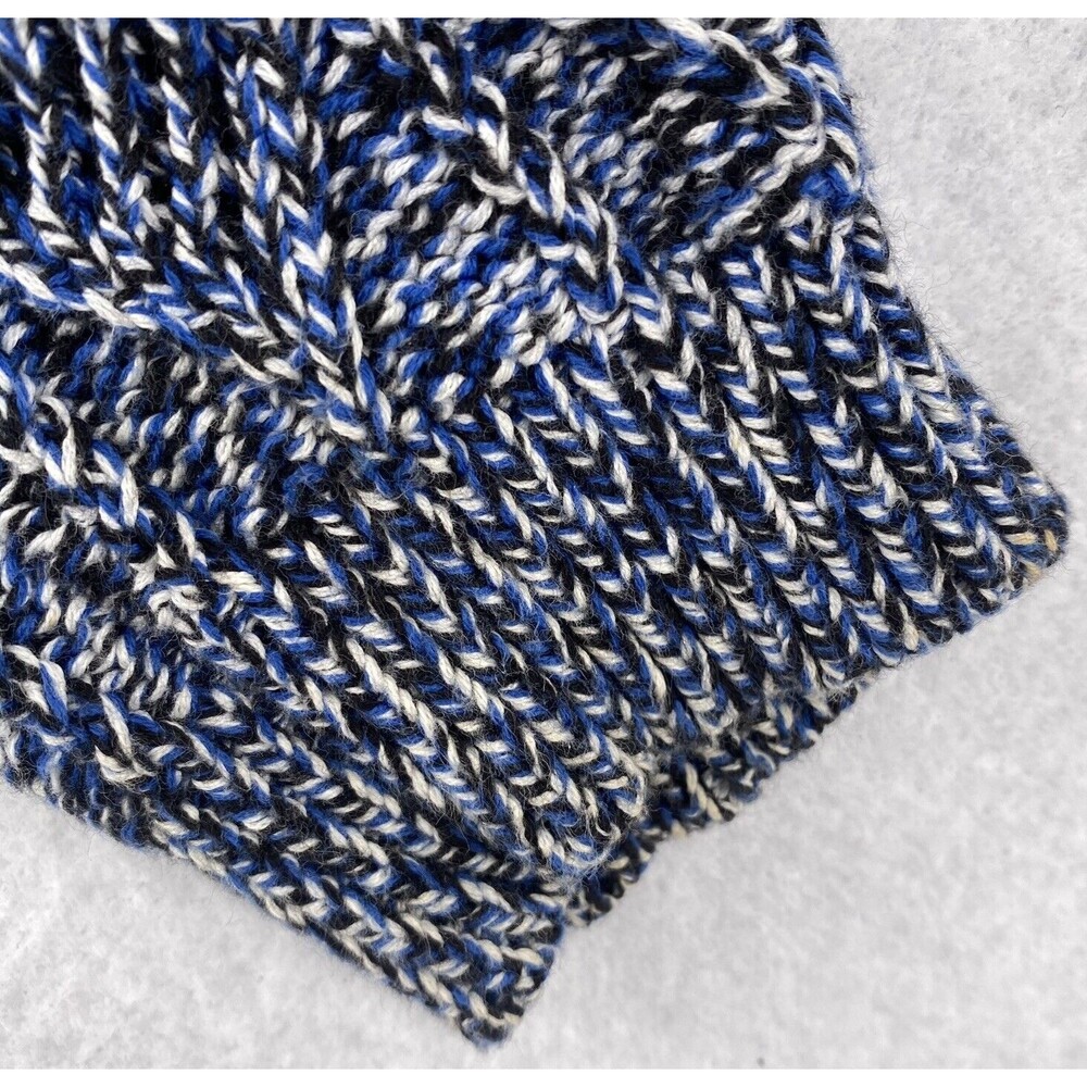 Sandro Paris Blue White Space Dye Cable Knit Cotton Sweater Size 3 Large L - Picture 5 of 11